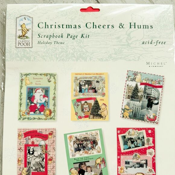 Vintage Classic Winnie the Pooh Scrapbook Page Kits Lot Christmas & Celebration - Picture 3 of 12